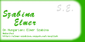 szabina elmer business card